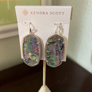NWT Kendra Scott Danielle Earrings Abalone Shell #KSER